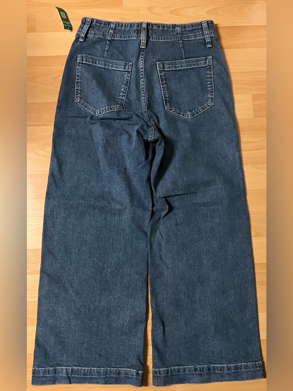 Gap Cropped Wide Leg Dark Blue Utility Jeans/High Rise Size 29R (8R) - Picture 2 of 5